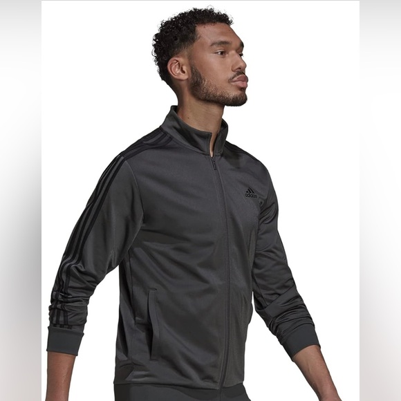 Adidas Mens Essentials Warm-Up 3 Stripes track Jacket - Picture 5 of 9